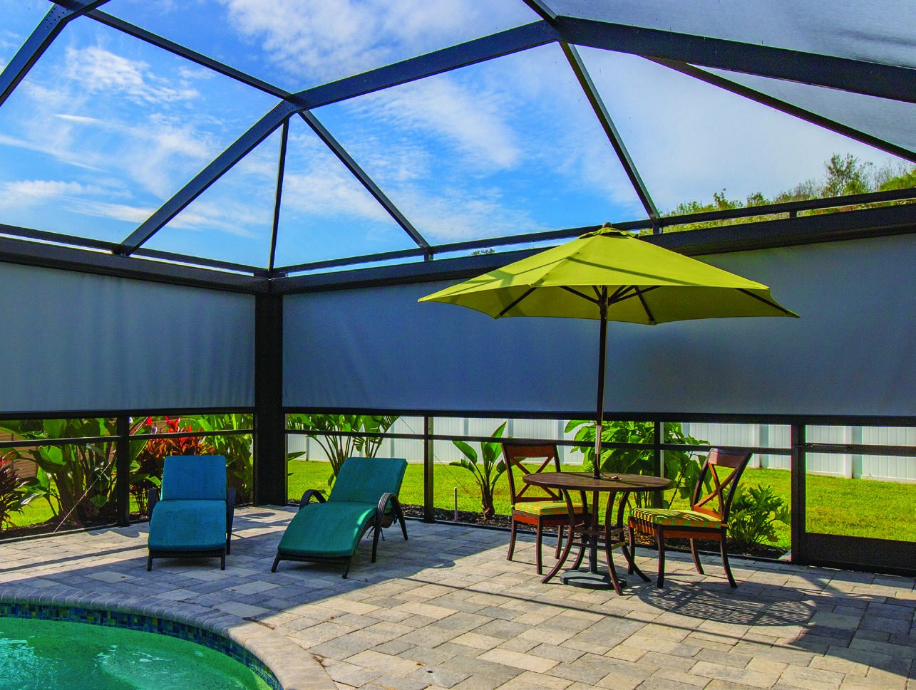 A calmer poolside setting